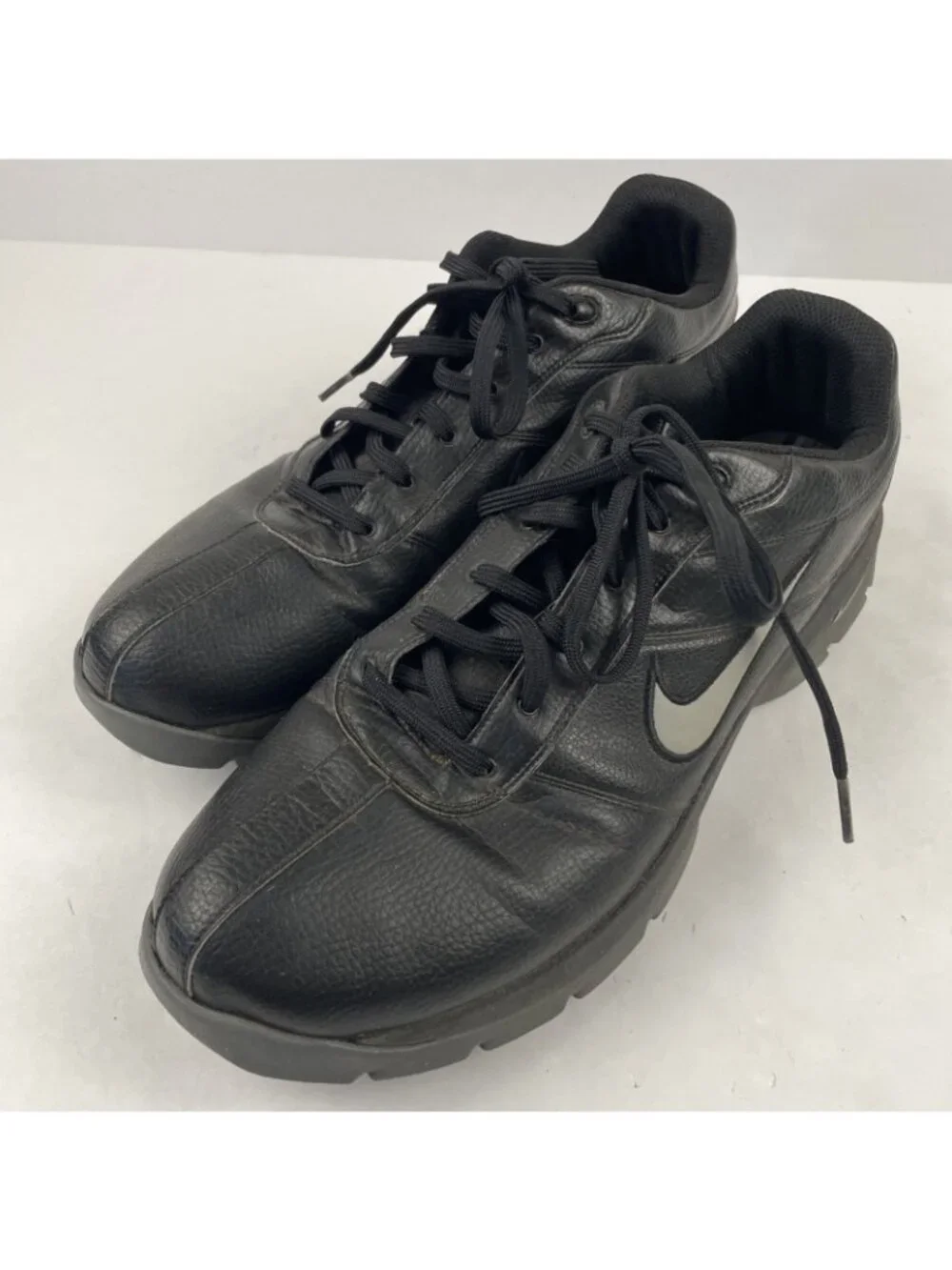 Nike SP-3 Golf Shoes Men’s Size 11 Black Leather SoftSpikes Cleats 312240-001